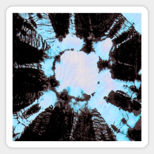 bleach art abstract design black blue Sticker